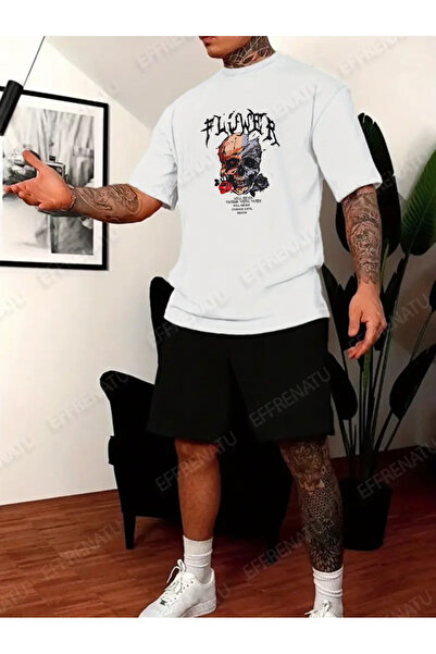 EFFRENATU Trendy Clothing Set of T-Shirts and Shorts with Print in Different Colors and Large Sizes