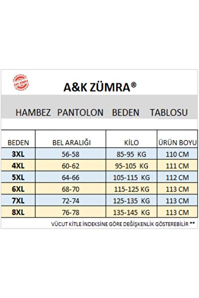 A&K ZÜMRA Linen Look Hambez Large Size Trousers