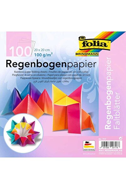 Folia Origami Kağıdı 20X20 Gökkuşağı 100 Tabaka