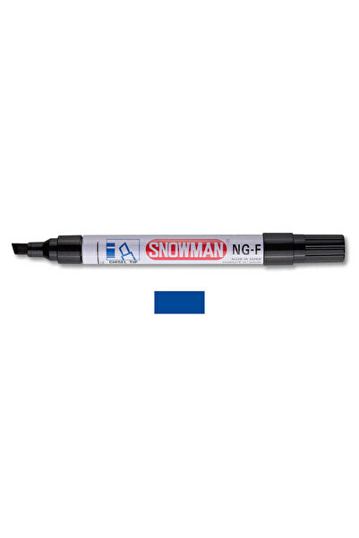 Snowman Cut Tip Metal Body Permanent Marker - Blue