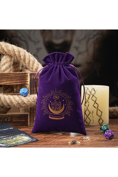 Choice Large 14x22cm L 1pc 14x22cm Large Size Velvet Moon Phase Tarots Cards Storage Bag Jewelry Pouch Trav