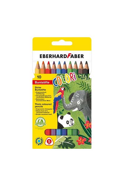Eberhard Faber Colori Thick Triangle Dry Color Set of 10