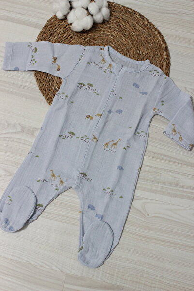 Caramell Barbosa Müslin Safari Zürafa 10'lu Hastane Çıkışı Zıbın Seti New Season (YAZLIK)