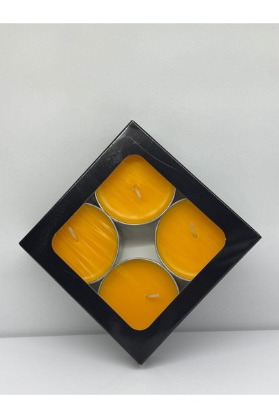 Gül Mum 4 LÜ MAXİ TEALİGHT MUM PORTAKAL KOKULU ÇAP 5 CM BOY 3 CM