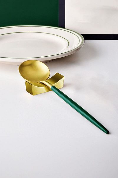 Chavin Steel Gold Chopstick Spoon Fork Stand Steel Chopstick Holder Mt151Sr