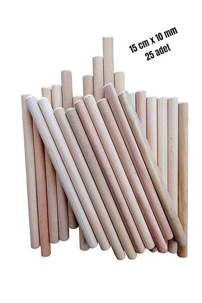 değerli hobi Smooth Baked Beech 10 mm Wood Mixer Kavale Bar with Darkness (Kavela)