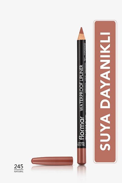 Flormar Waterproof Lip Liner (Natural Dark Brown) - Waterproof Lip Liner - 245 Natural 86906045