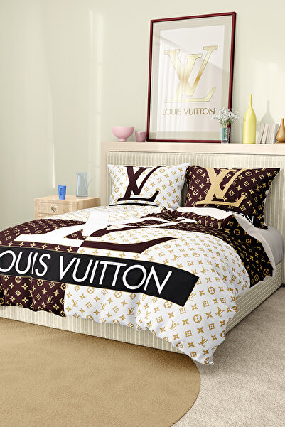 Marcalanya طقم أغطية سرير مزدوج من قماش الساتان القطني مكون من 6 قطع طقم غطاء...