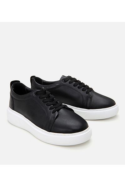 Hotiç Pantofi sport negri din piele de damă
