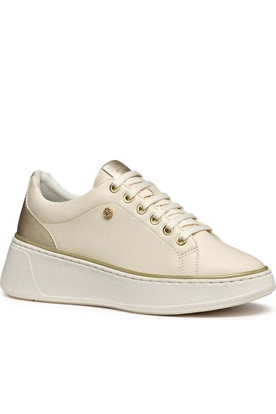 Geox Beige Trainers Womens Shoes