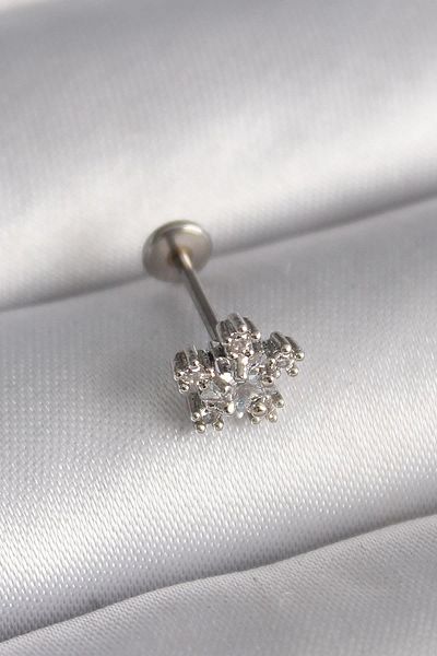 Clariss 316L Steel Silver Color Zircon Stone Star Model Tragus Piercing *Prt3500Eb02954