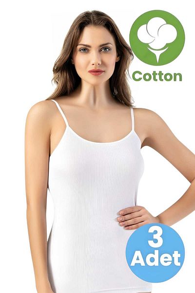 Uniquetrenders Women's 3-Piece Rope Strap Tank Top Report Ribbed Tank Top