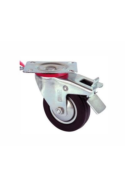 STOREMAX Service Wheel - Black Spinner with Table and Brake - Diameter 125 mm