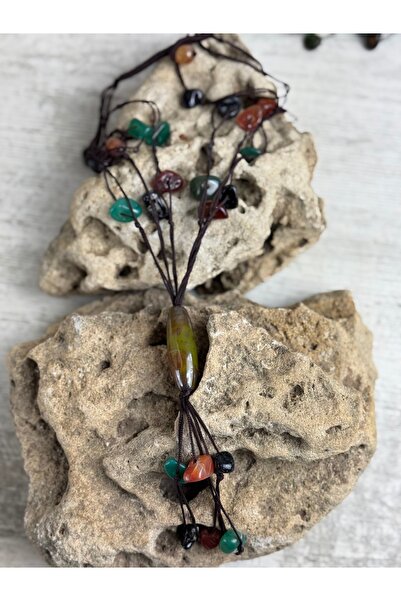 SEDEF TAKI Vintage Taş kolye