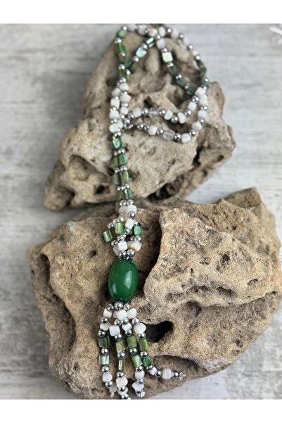 SEDEF TAKI Bohem Taşlı uzun kolye