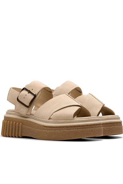CLARKS Beige Sandals Womens Shoes