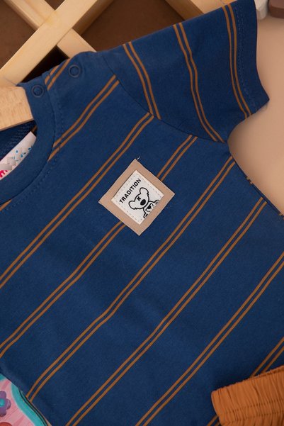 VEGAMOD Baby Boy Summer Striped Shorts Double Set 6-9-12-18-24 Months