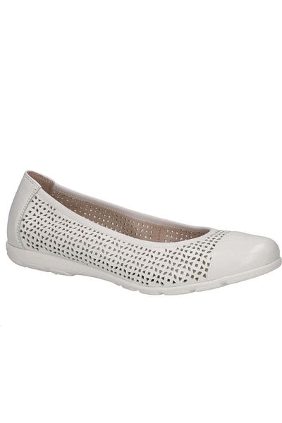 Caprice White Ballerinas Womens Shoes