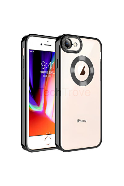 TechTrove İphone 8 Kılıf Kamera Korumalı Logo Gösteren Kapak