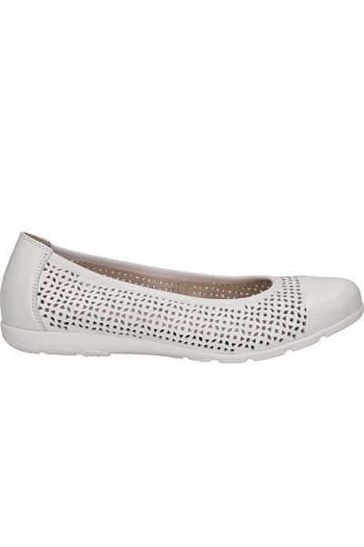 Caprice White Ballerinas Womens Shoes
