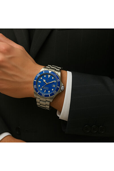 SKMİ Takvimli Erkek Kol Saati Döner Bezel