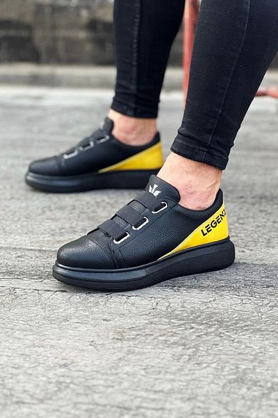 Beruflic Bant Legend Charcoal Yellow Thick Sole Casual Men's Shoes