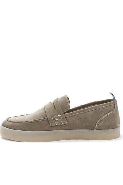 Keddo Beige Loafers Mens Shoes