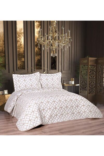 AYBERK HOME TEXTİLE مفرش سرير مزدوج مبطن من إليزابيث