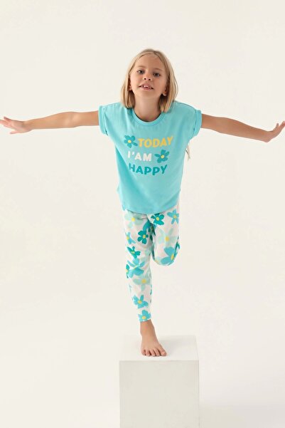 Beruflic Roly Poly 3394-2 Girl's Floral Short Sleeve Pajama Set