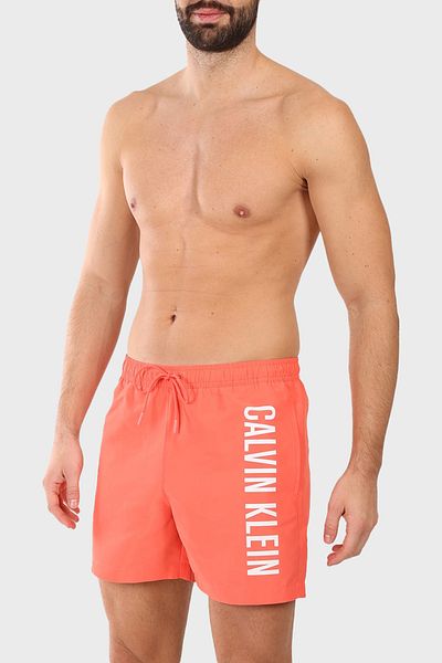 Calvin Klein Logo Printed Regular Fit Elastic Waist Swimsuit Short Km0Km01092U07 Men's Swimsuit Short Km0Km01