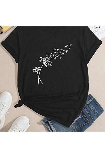 GALASHOP الهندباء طباعة خمر تي شيرت