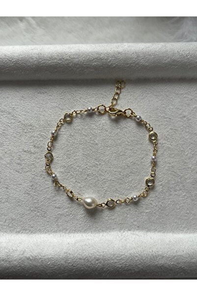 Real Pearl Gold Plated Design Bracelet