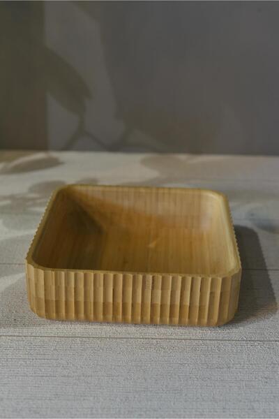 şirineşyalarım Bambu Curve Kare Büyük Kase - 1 Adet