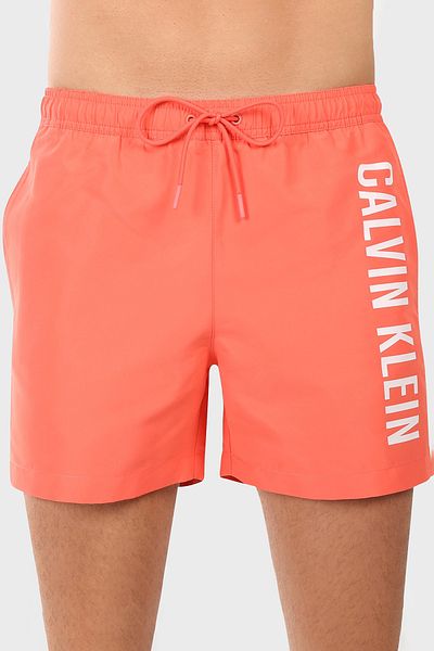 Calvin Klein Logo Printed Regular Fit Elastic Waist Swimsuit Short Km0Km01092U07 Men's Swimsuit Short Km0Km01