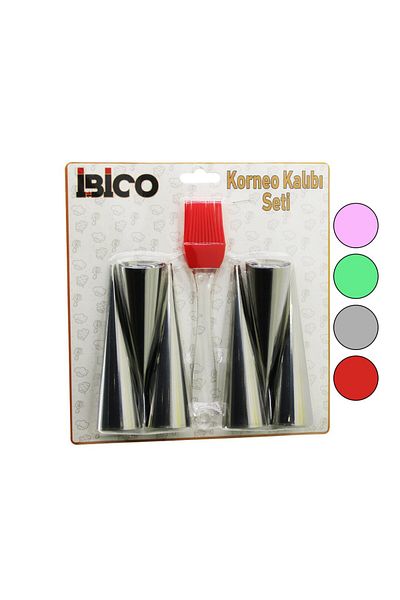 Light up 7pcs 6-corneo mold - 1-silicone brush paint decoration set diameter:3.4cm x length:12cm