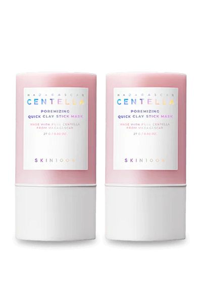 Skin1004 Madagascar Centella Poremizing Quick Clay Stick Mask (27g, 2 Bottles)
