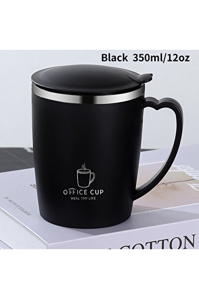 Choice 350ml black 350ml Thermos Mug 304 Stainless Steel Coffee Cup With Handle Leak-Proof Vacuum Flask Ins