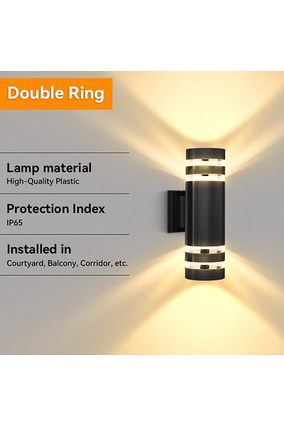 Choice E27 Base Round Type B No Light Bulb LED Outdoor Wall Lights E27 Up Down Exterior Wall Sconce IP65 Wa