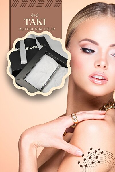 CARAT STONE pırlanta ışıltılı Gerçek 925 ayar gümüş kadın baget çift küpe