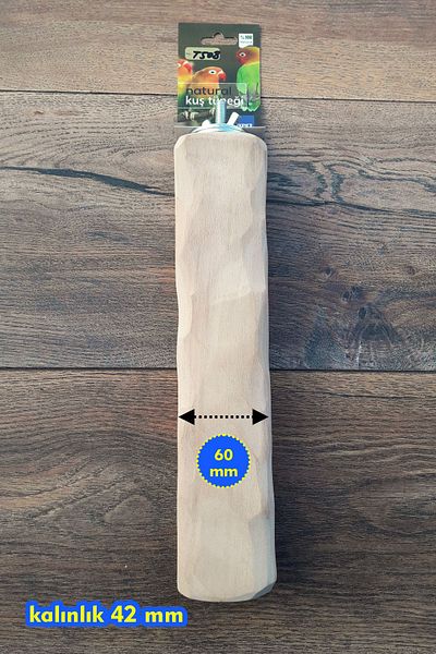 Vixpet Venty (Hornbeam) Chipped Parrot Perch for 29 cm for Macaw, Cockatoo, Jako, Amazon, Eklektus, Alex T508