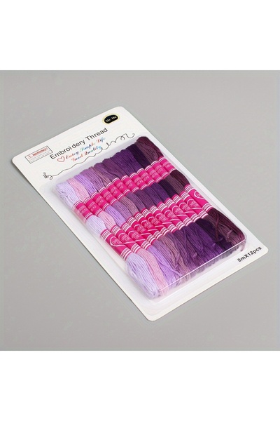 Choice خط تطريز SZX-ZS6 بخيوط متقاطعة من التريلين، سلسلة متدرجة الألوان، 8 أمتار/تطريز حياكة يدوي الصنع