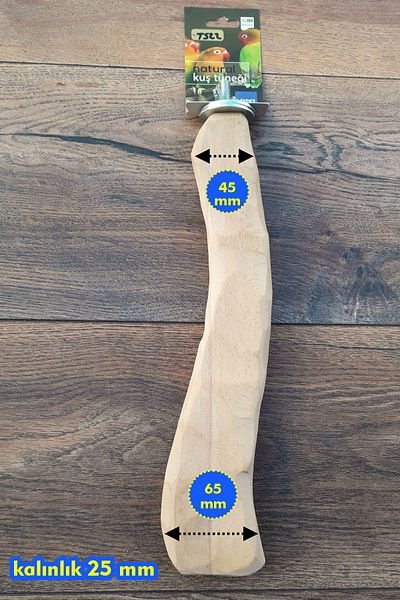Vixpet Venty (Hornbeam) Chipped Parrot Perch 32.5 cm |   Macaw Cockatoo Jako Eklektus Amazon Alex Kayık T522