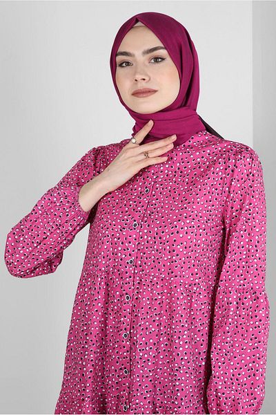 Alvina PATTERNED FLUFFY SHIRT TUNIC 43763