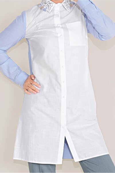 Alvina 40596 Model Broderie Detaliată Tunica Bumbac