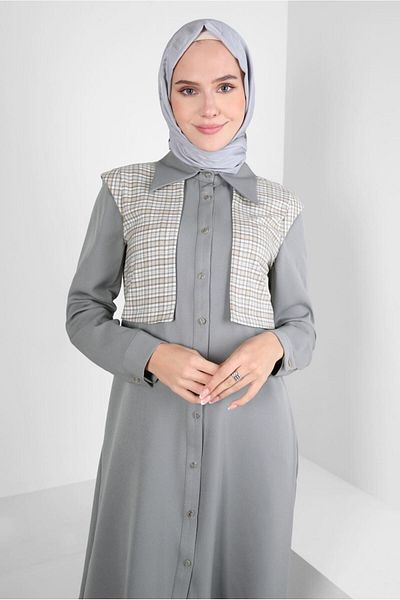 Alvina PLAID PATTERNED SHIRT TUNIC 44141