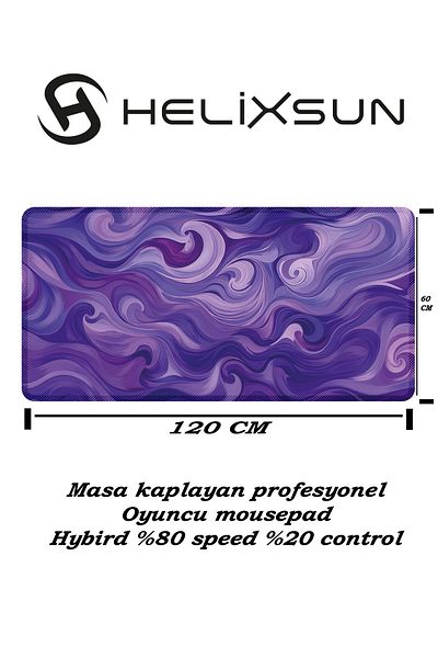 HELİXSUN لوحة ماوس كبيرة الحجم لمشغل الألعاب XXXl مقاس 120 × 60 سم