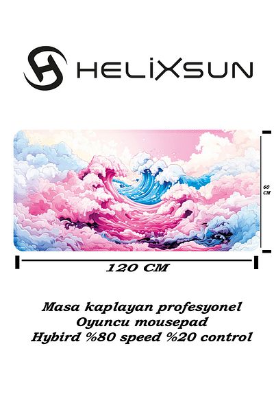 HELİXSUN Mouse Pad Large Size Gaming Gamer XXXL 120X60 cm Table Size