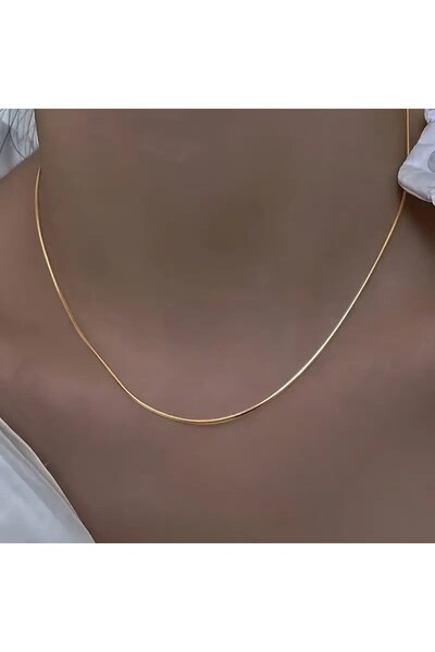 Perry Accesories yılan model çelik kolye erkek çelik kararmaz zincir kolye unisex çelik italyan zincir kolye