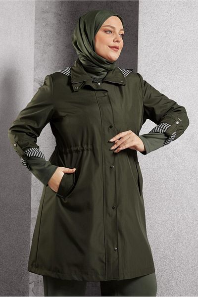 Alvina Hooded Trench Cotton 10918