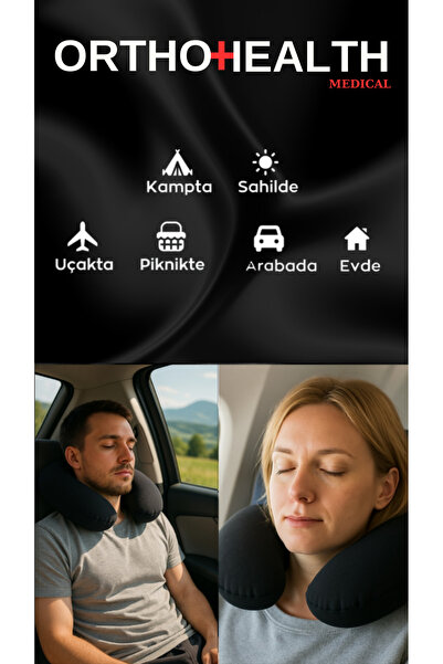 orthohealthmedical Ortopedik Visco Boyun Destekli Seyahat Yastığı ( 2) Adet S...